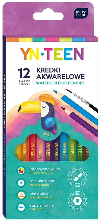 Noster Akvarelinės kreidelės Interdruk, 12 vnt.
