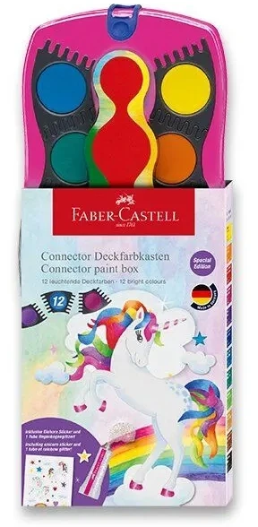 Akvareliniai dažai Faber-Castell Connector, 12 sp.