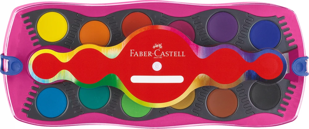 Akvareliniai dažai Faber-Castell Connector, 12 sp.