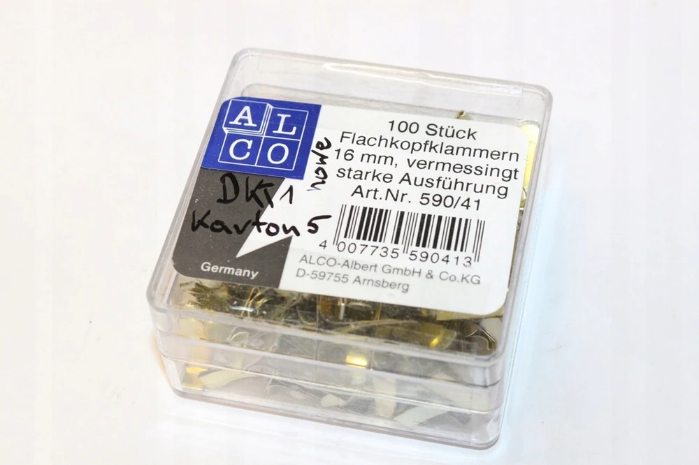 ALCO Brass užsegimas 16 mm žalvaris 100 vnt