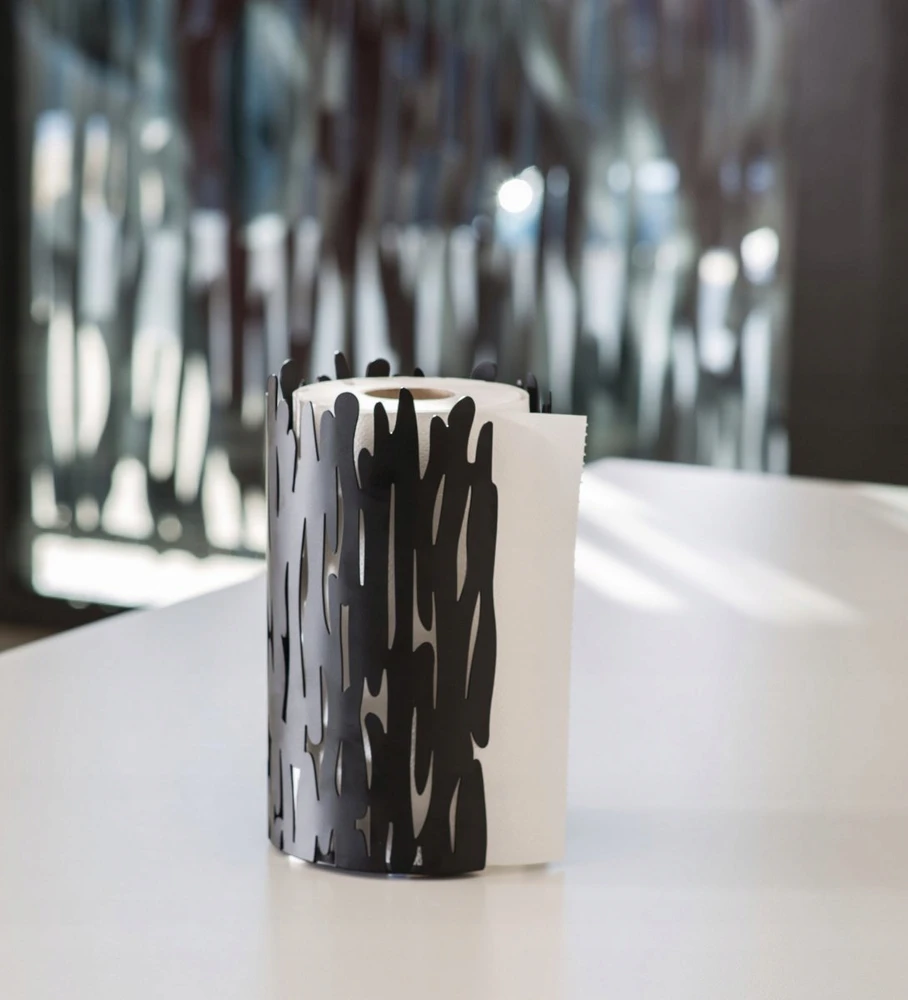 Alessi BARK virtuvės rankšluosčių laikiklis - juodas