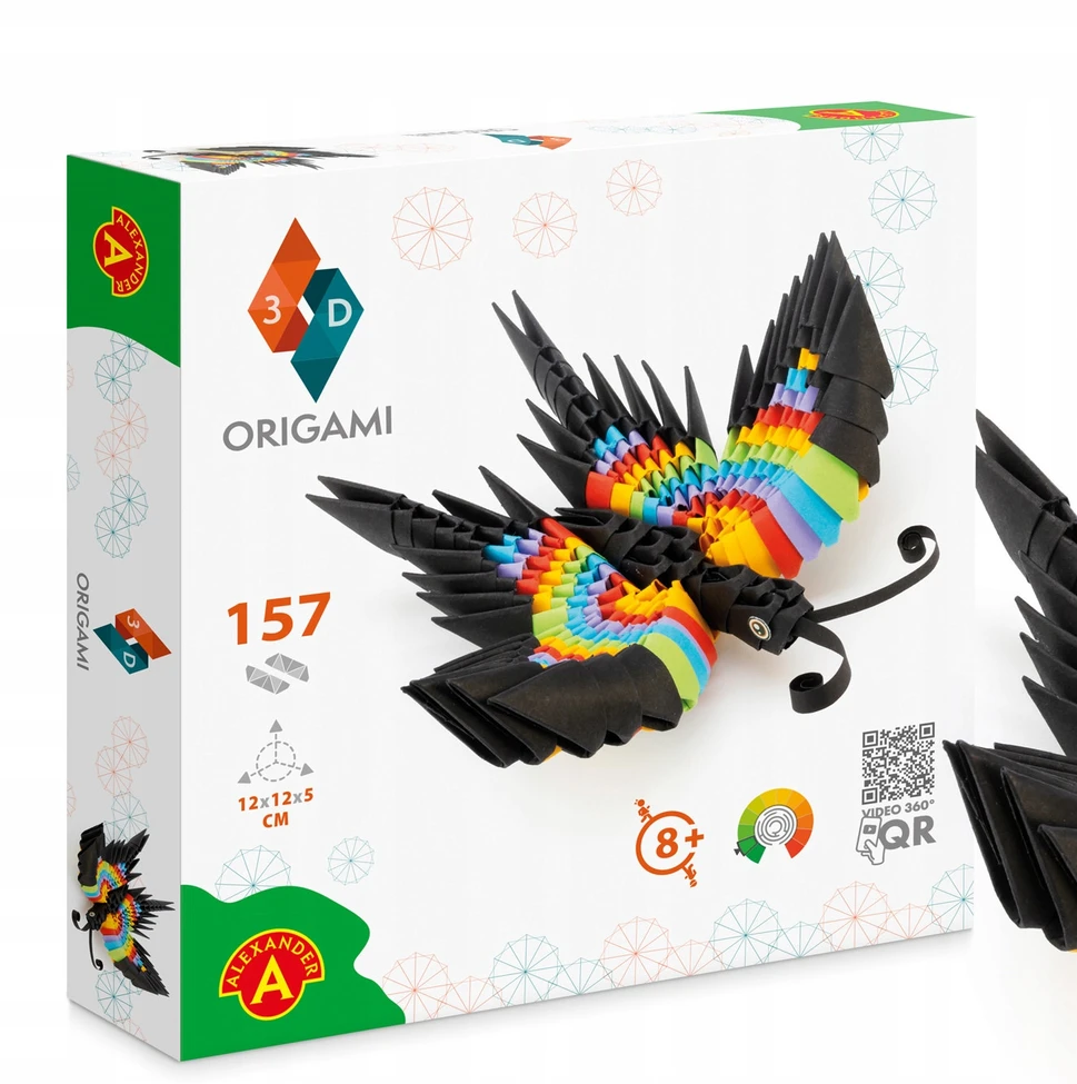 Alexander kūrybinis rinkinys origami 3D drugelis 2345