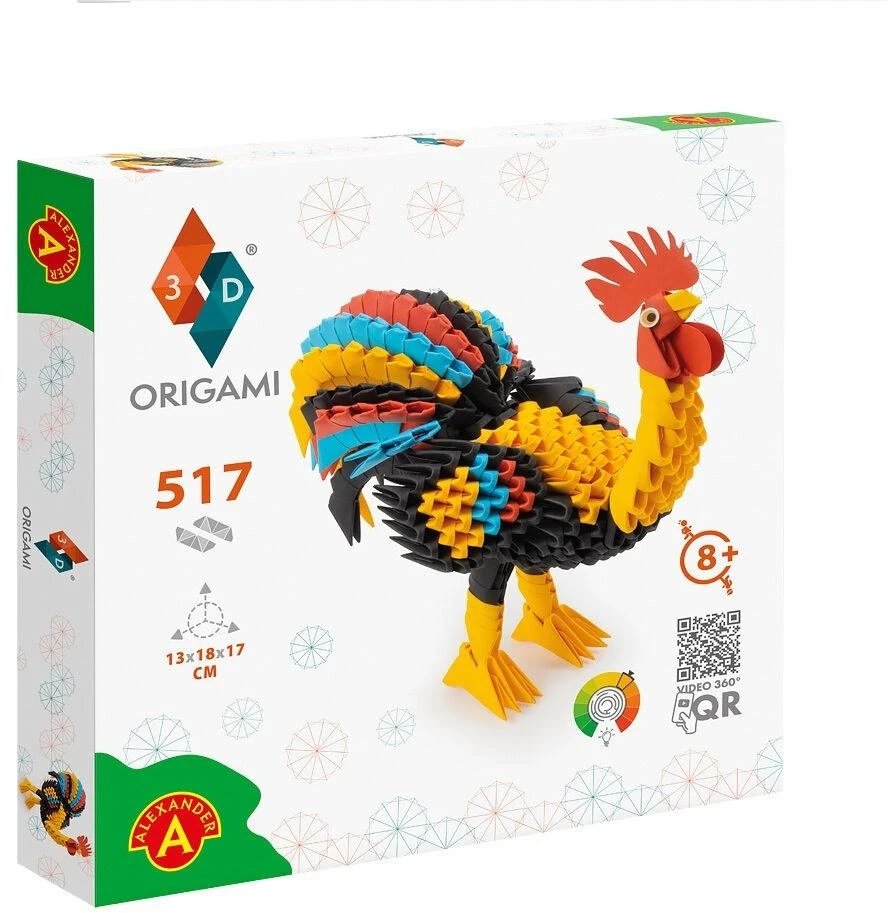 Dėlionė Alexander Aleksandras, origami 3d - Kogutas