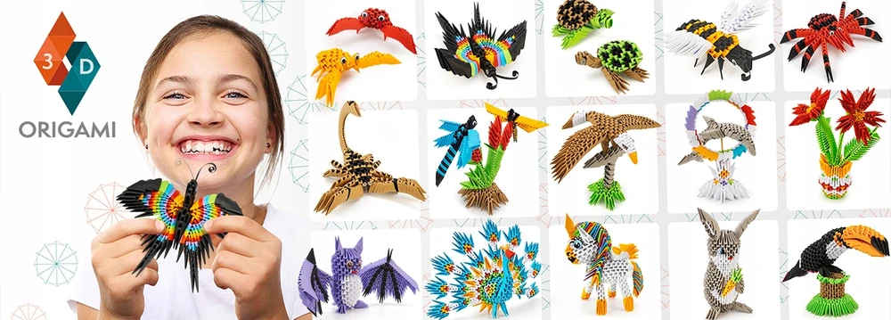 Alexander ORIGAMI 3D - Aleksandras - 5 vaisių rinkinys - 363 vnt. kūrybingas