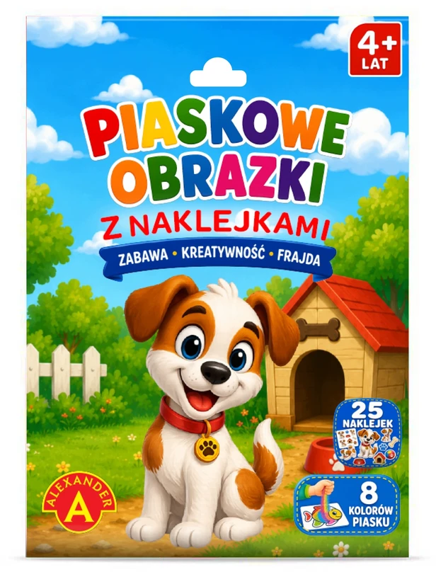 Alexander Smėlio paveikslėliai su lipdukais – Šuo - smėlio paveikslėliai, Aleksandras