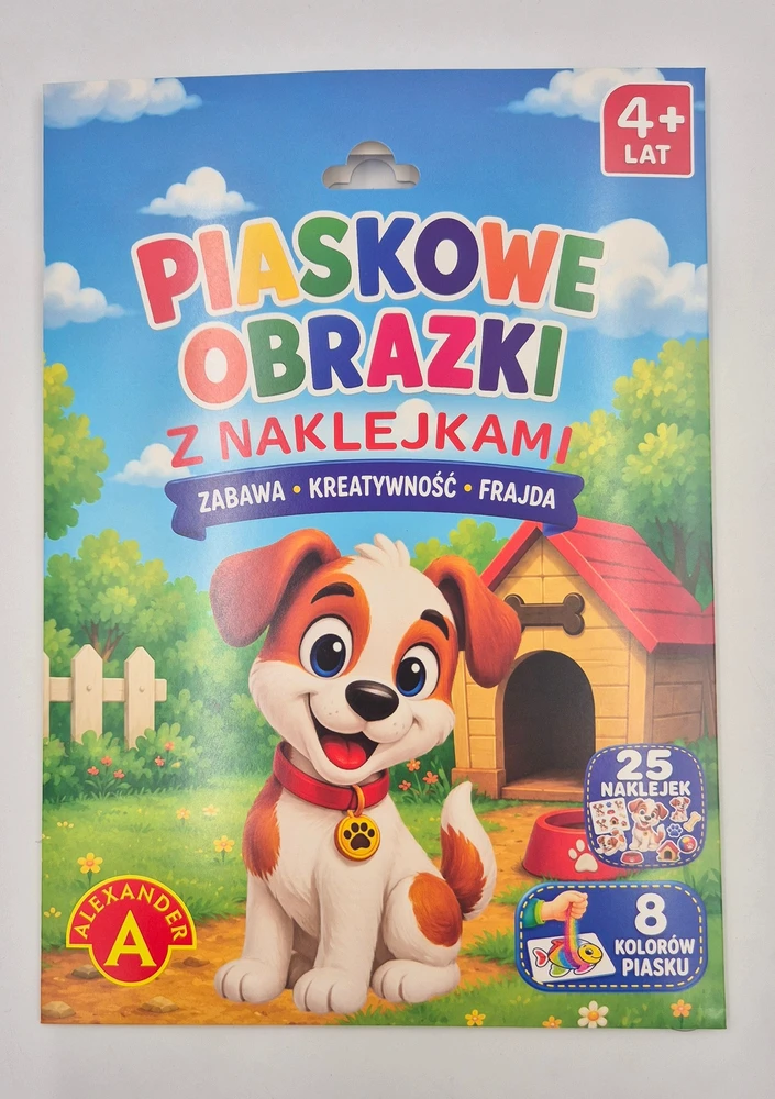 Alexander Smėlio paveikslėliai su lipdukais – Šuo - smėlio paveikslėliai, Aleksandras