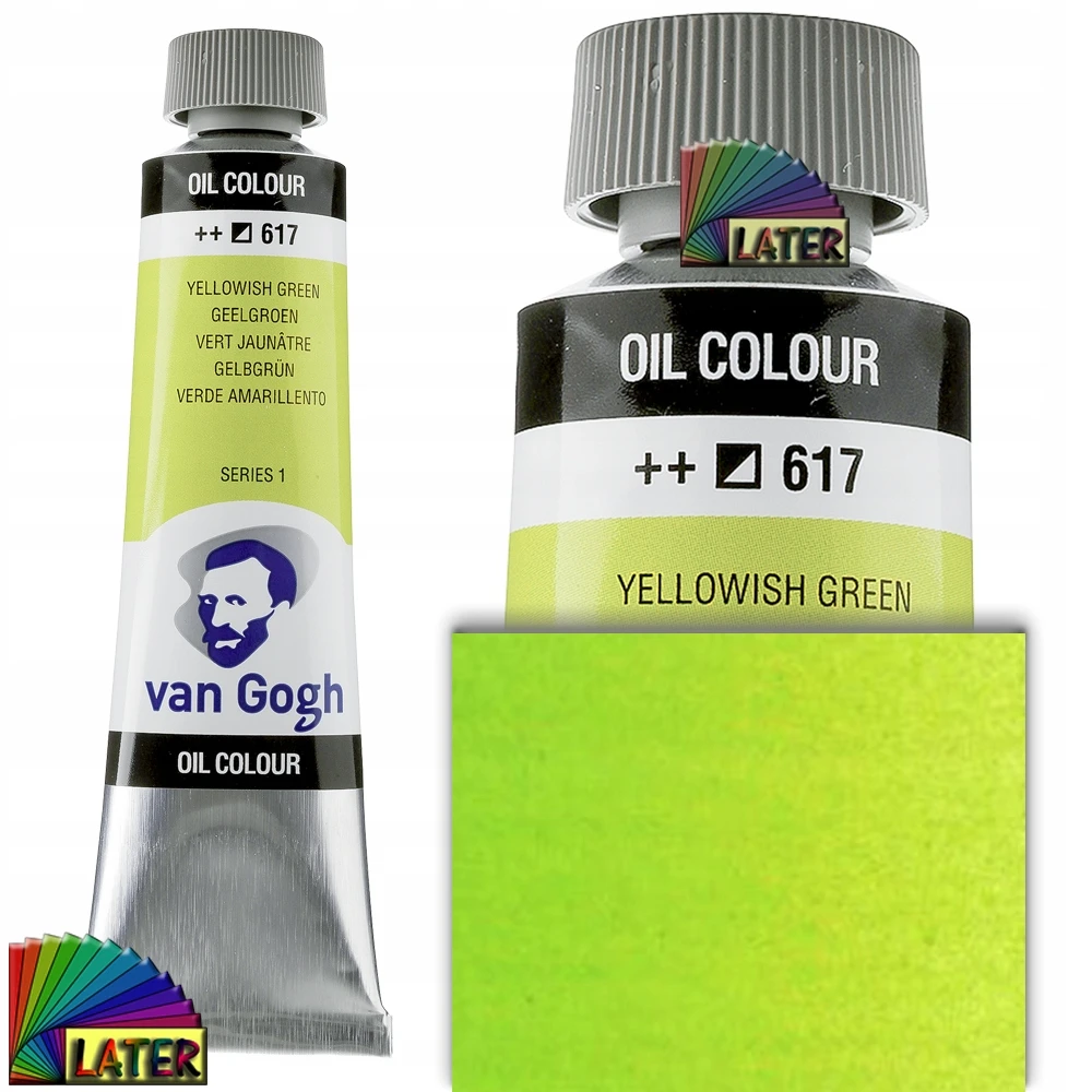 Aliejaus dažai - Žalsvai geltonas - 617 - Iš sėklų aliejaus - Van Gogh - 40ml