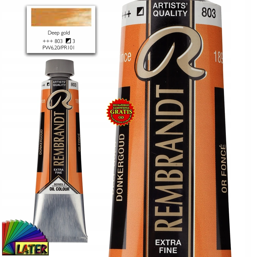 Aliejinė tapyba - Rembrandt - 803 - Tamsi auksinė - 40ml tūbelė - Ekstra-finas