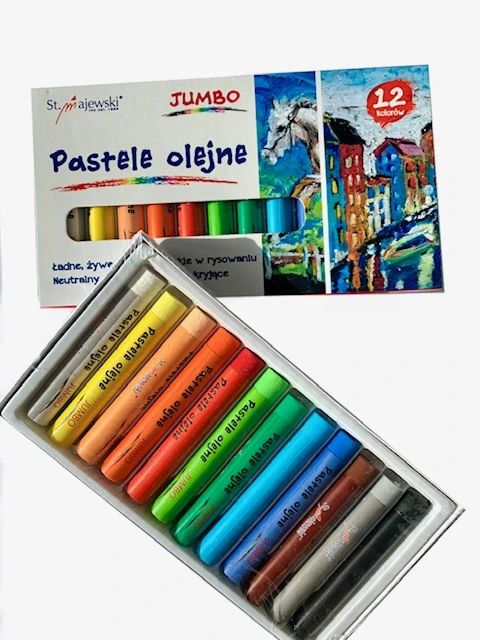 Aliejinės kreidelės Bambino, 12 spalvų