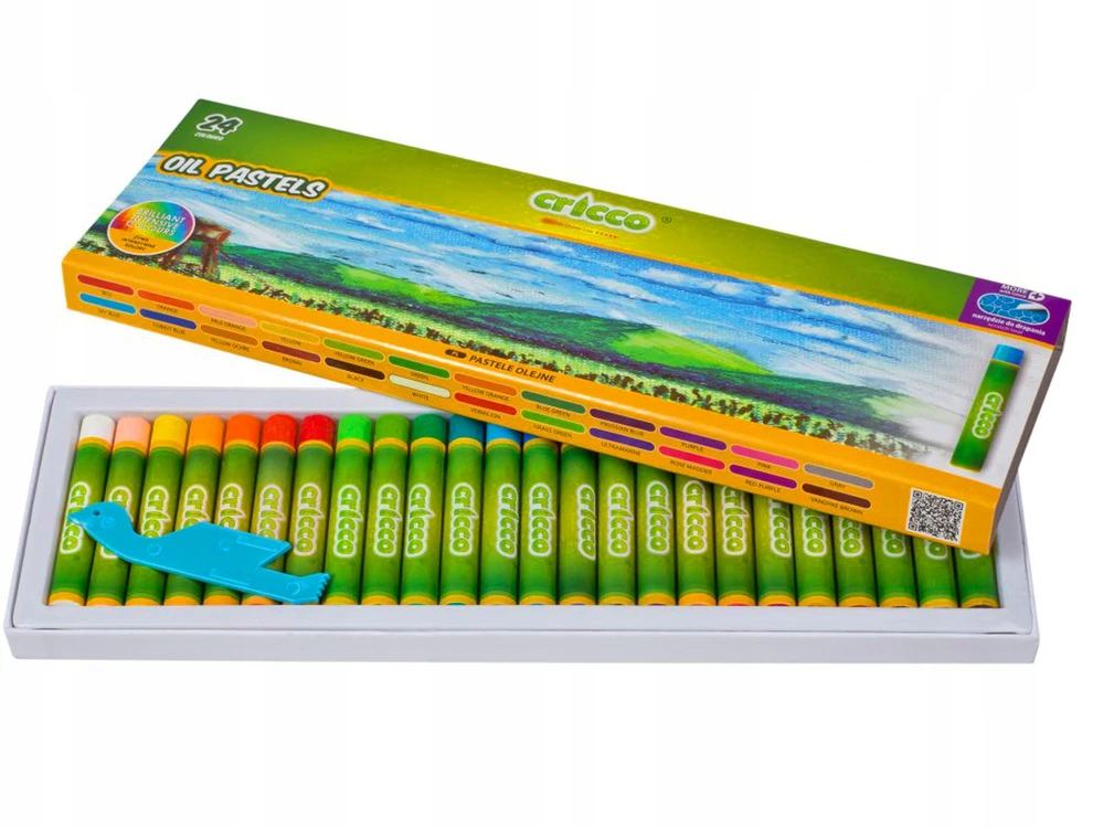 Aliejinės pastelės 24 spalvos Cricco