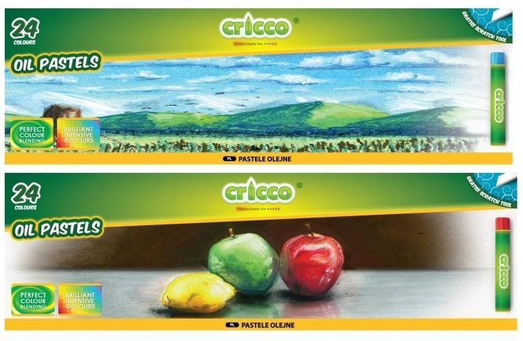Aliejinės pastelės 24 spalvos Cricco