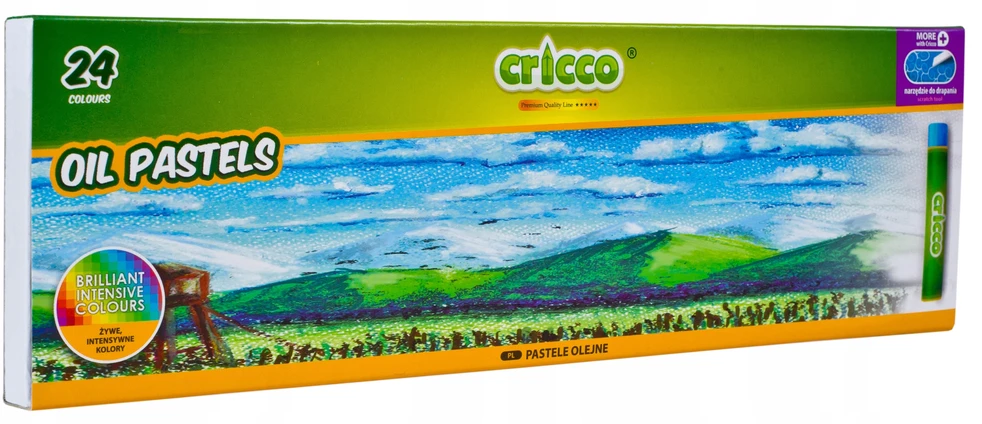 Aliejinės pastelės 24 spalvos Cricco