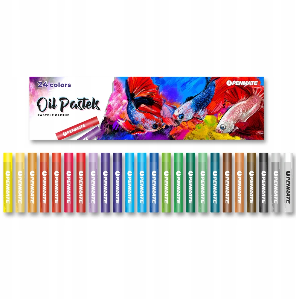 Aliejinės pastelės 24 spalvos Penmate