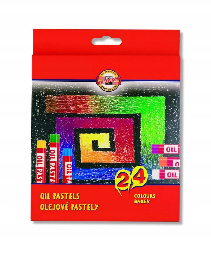 Aliejinės pastelės Koh-i-noor, 24 spalvos, aukštos kokybės