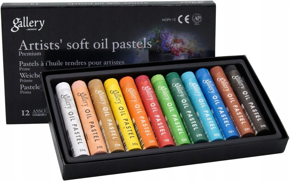Aliejinės pastelės rinkinys Mungyo Mopv-12, 12 sp.