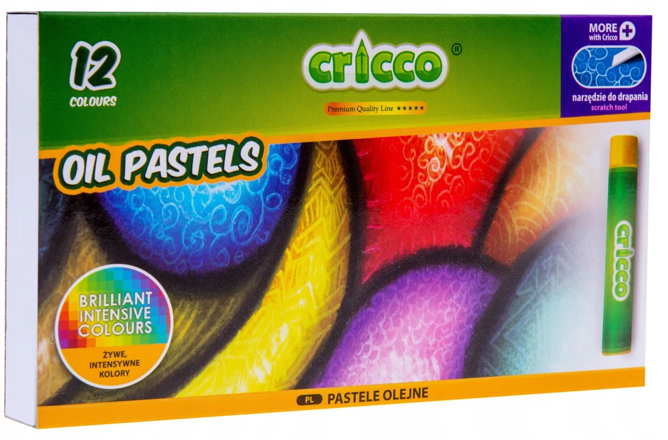 Aliejiniai dažai Cricco, 12 spalvų