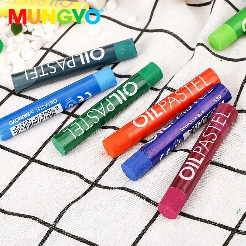 Aliejiniai pasteliai - Mungyo - 24 vnt - 24 spalvos - Labai pigmentuoti - Aukščiausios kokybės
