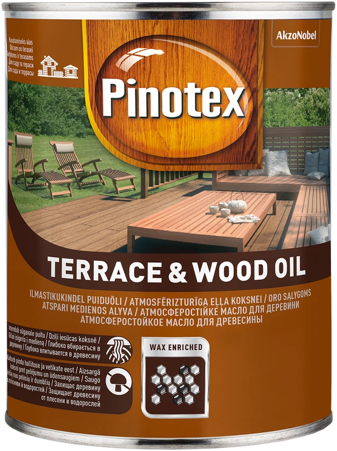 Aliejus medienai PINOTEX WOOD OIL, bespalvis, 1 l