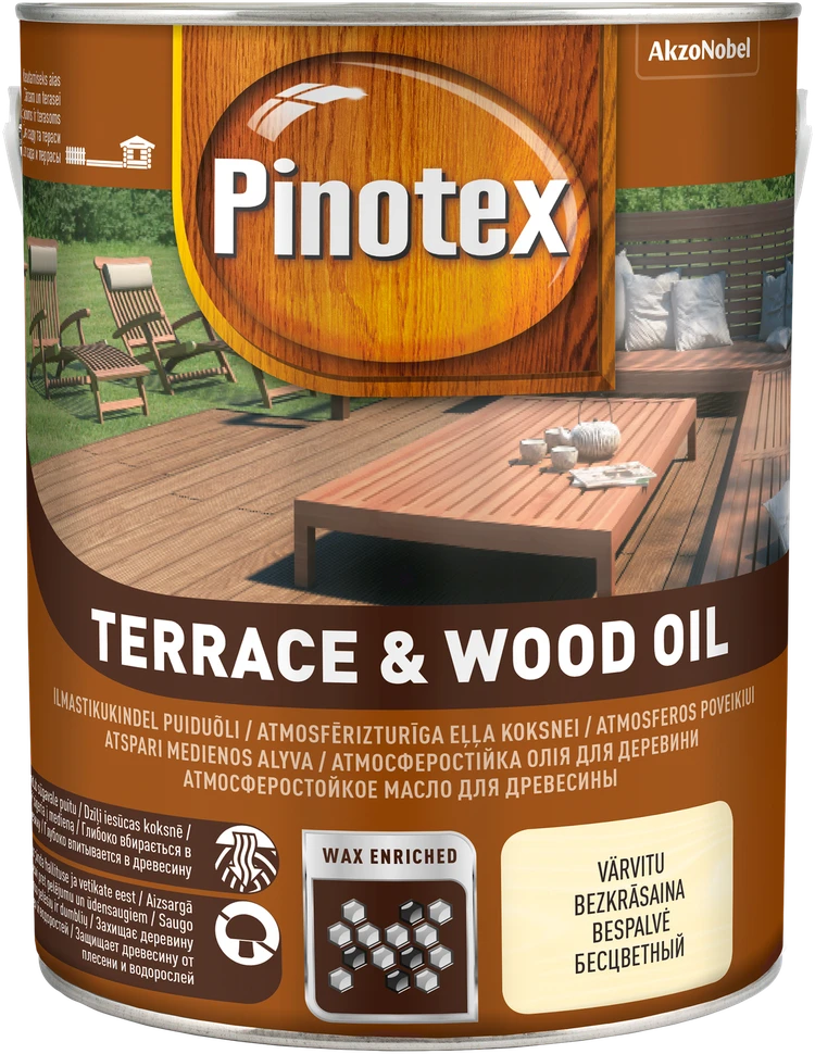 Aliejus medienai PINOTEX WOOD OIL, bespalvis, 1 l