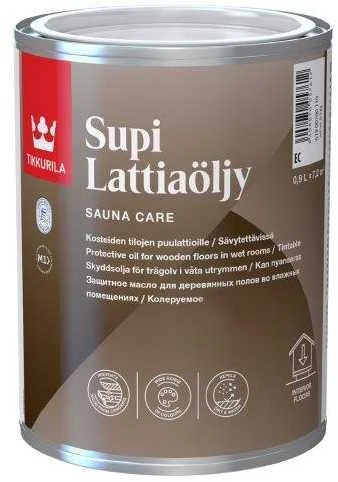 Aliejus medienai sausose ir drėgnose patalpose TIKKURILA SUPI LATTIAOLJY, 900 ml