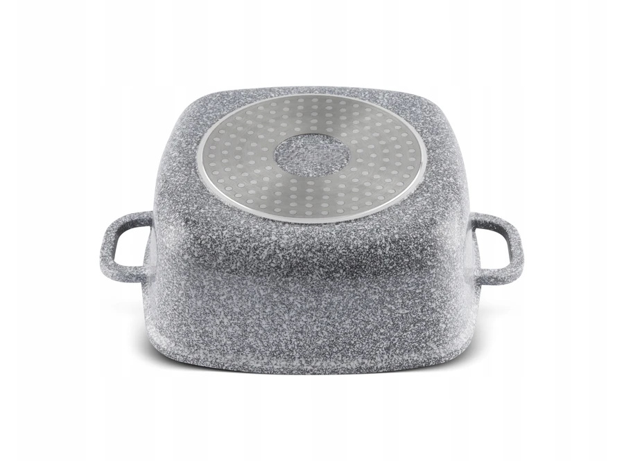 ALIUMINIO Kvadratinis LIETUS PUODAS 20cm GRANITINIS MARMRULIS 2,8L MASTERPAN 2106