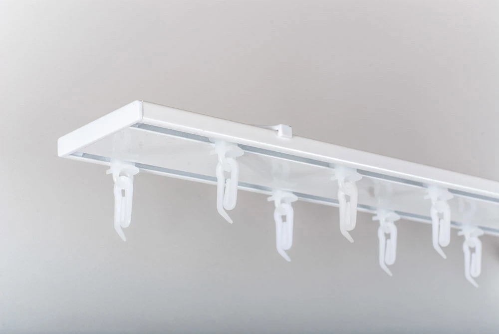 Domoletti Aliuminio sistema UNIVERSAL-PROFILIS, 1 ir 2 bėgelių, baltos sp., 1,5 m