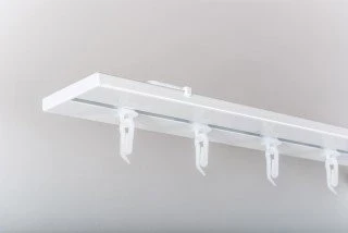 Domoletti Aliuminio sistema UNIVERSAL-PROFILIS, 1 ir 2 bėgelių, baltos sp., 2 m