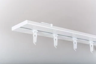 Domoletti Aliuminio sistema UNIVERSAL-PROFILIS, 1 ir 2 bėgelių, baltos sp., 2 m