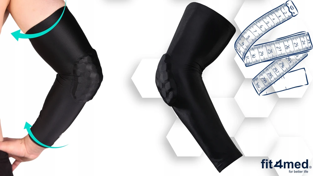 Alkūnės apsauga, fit4med, kompresinė, termoaktyvi, XL