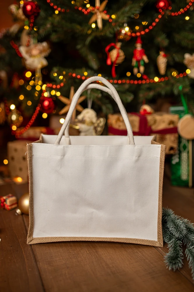 Allbag pirkinių ir laisvalaikio rankinė iš medvilnės ir džiuto
