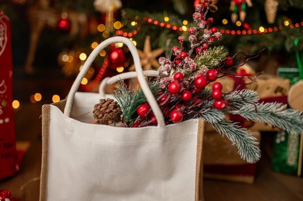 Allbag pirkinių ir laisvalaikio rankinė iš medvilnės ir džiuto