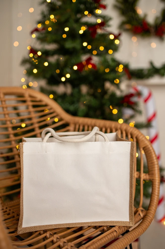 Allbag pirkinių ir laisvalaikio rankinė iš medvilnės ir džiuto