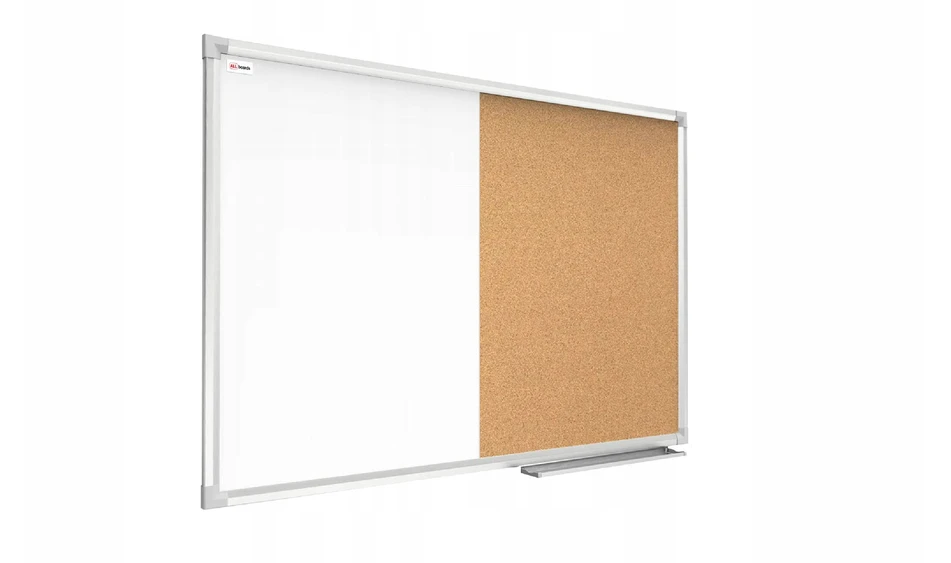 Allboards Kamštinė magnetinė lenta Combi, juoda, 90x60 cm