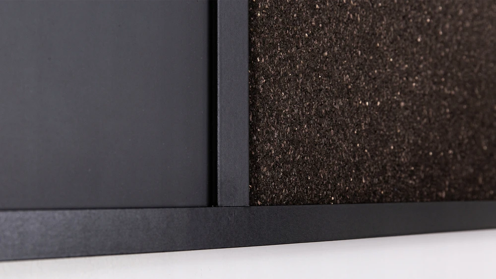 Allboards Magnetinė kamštinė lenta 60x40 ruda ir juoda COMBI juodas rėmelis + NEMOKAMAI