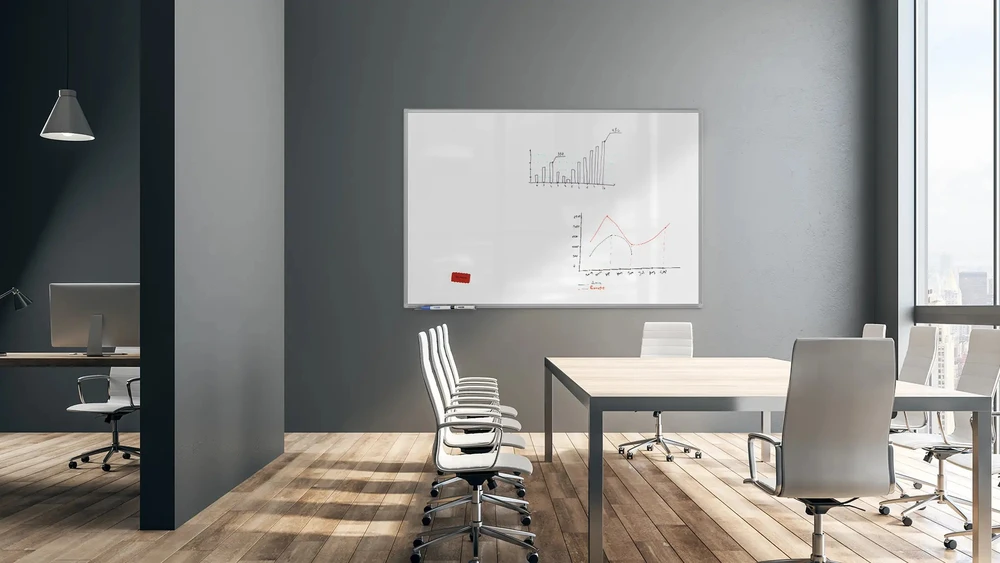 Allboards Sauso trynimo magnetinė lenta, balta, 150x100 cm, aliuminio rėmas TM IDEA