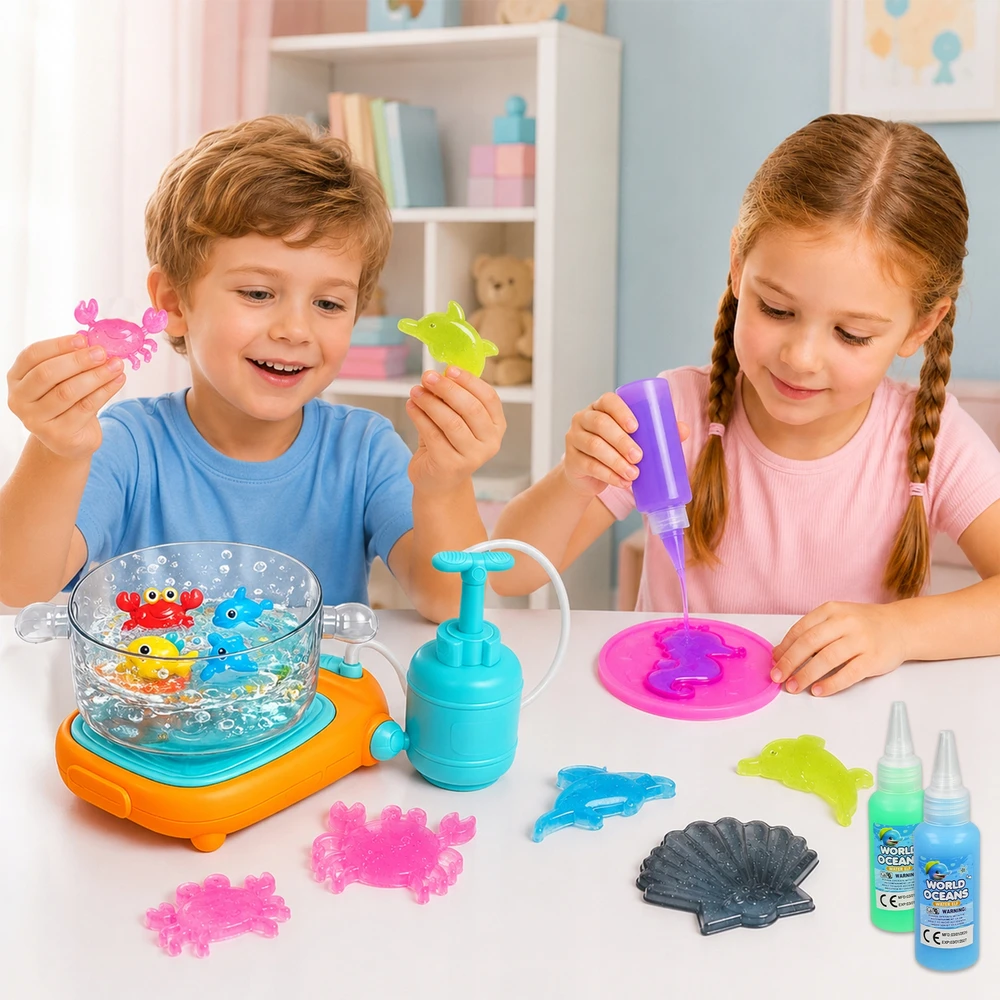 Allvo Aqua Gel 3D gelio figūrėlių rinkinys Creative Pot Vanduo Toy vaikams