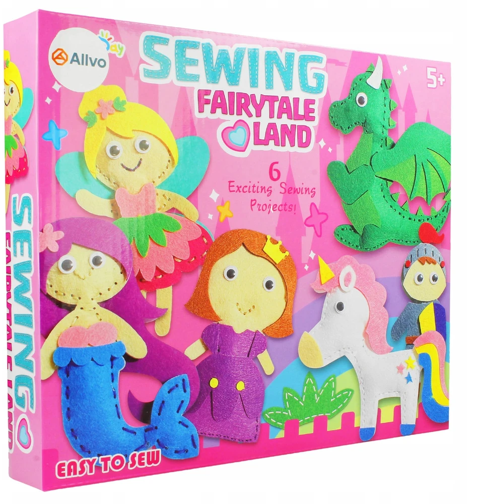Allvo Kūrybinis siuvimo rinkinys vaikams DO IT YOURSELF 6 DIY veltinio figūrėlės