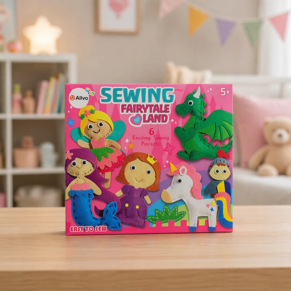 Allvo Kūrybinis siuvimo rinkinys vaikams DO IT YOURSELF 6 DIY veltinio figūrėlės