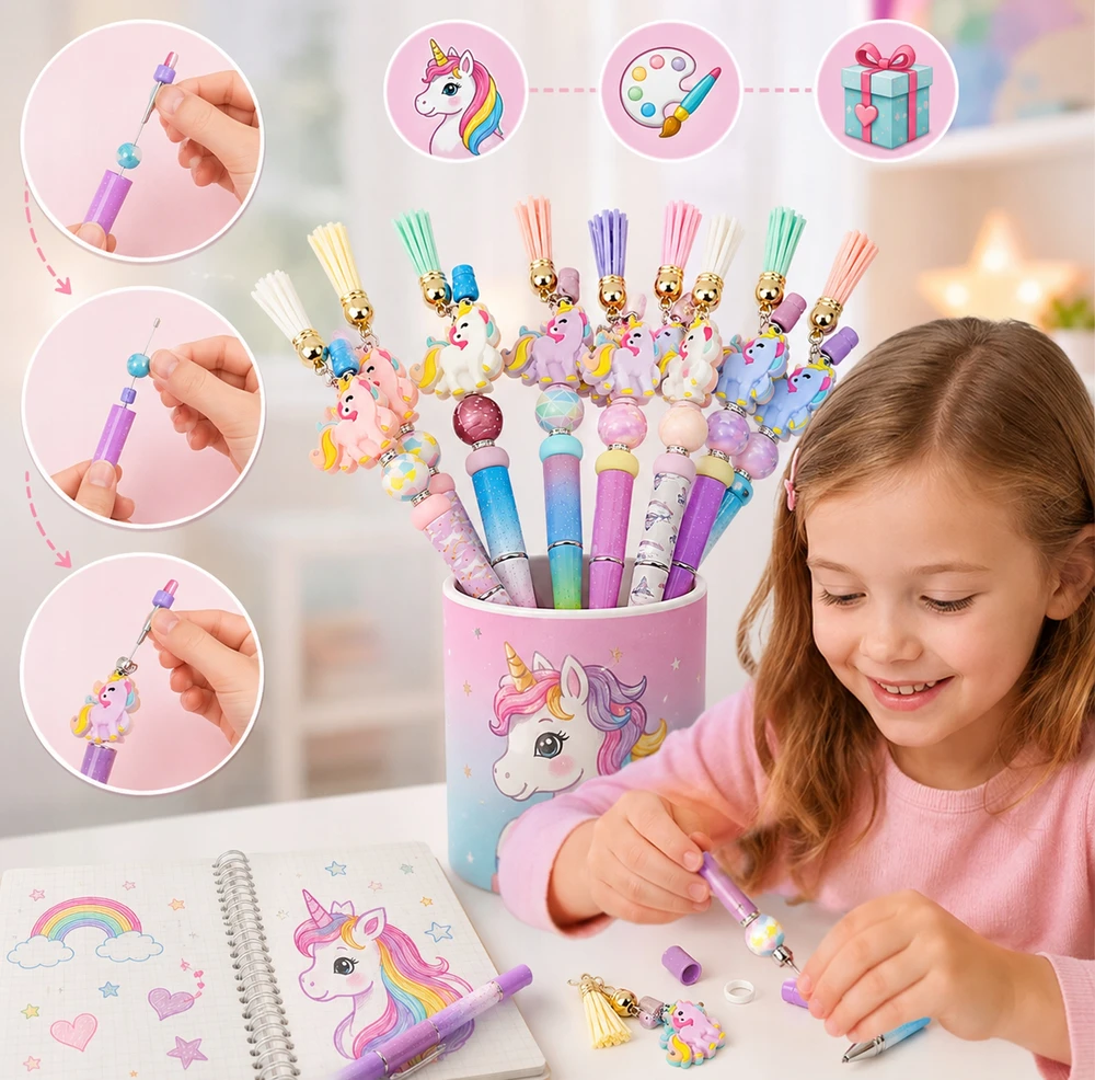 Allvo „Unicorn Pen“ rašiklio gaminimo rinkinys 56 vnt. Rašiklio gamykla