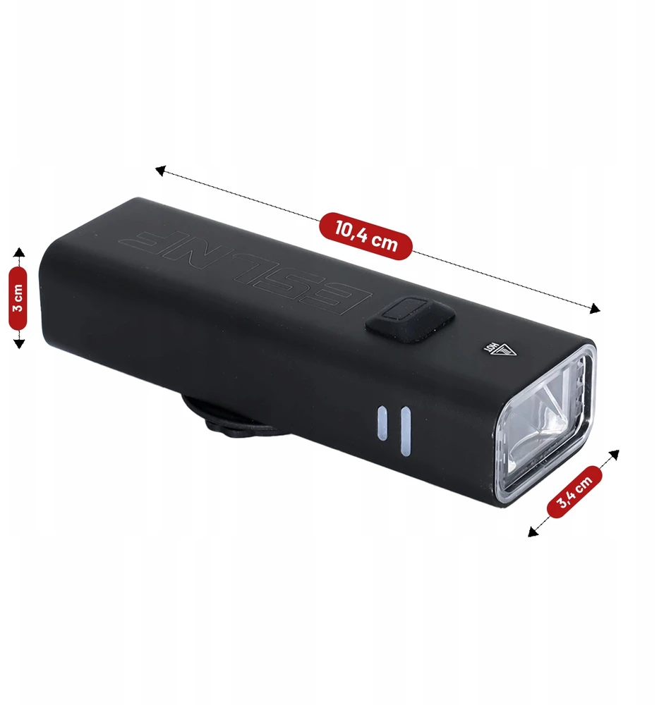 Alogy DVIRAČIO LEMPAS PRIEKINIS LED žibintuvėlis, skirtas USB DVIRAČIO VARENUI GALINGAS 2000mah