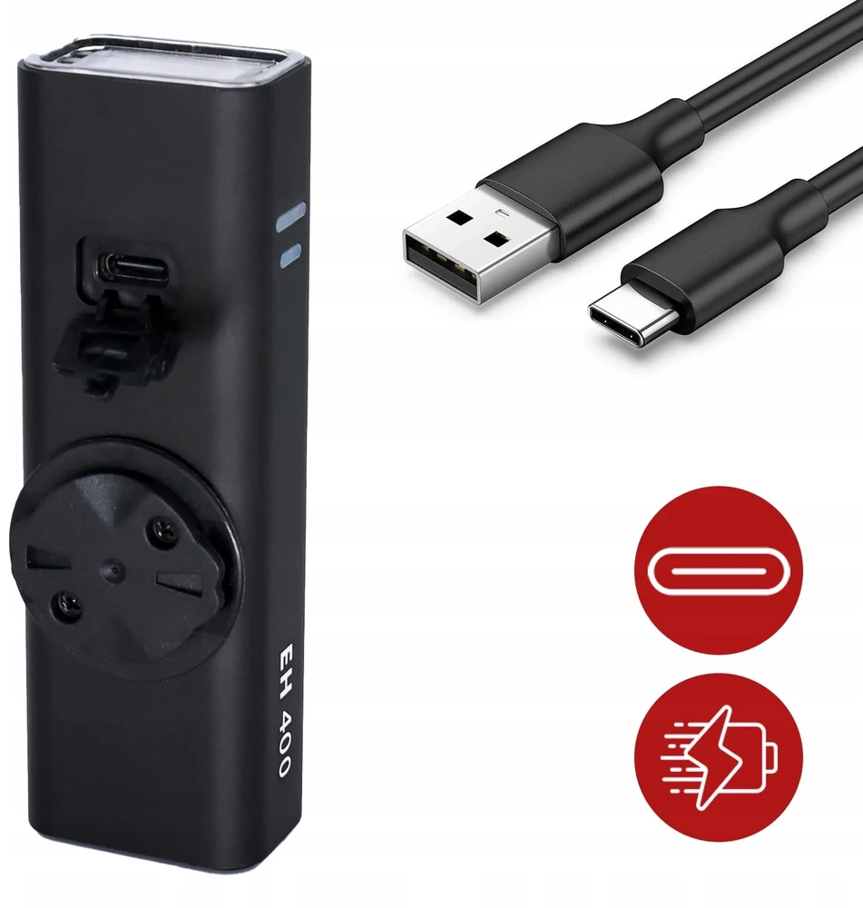 Alogy DVIRAČIO LEMPAS PRIEKINIS LED žibintuvėlis, skirtas USB DVIRAČIO VARENUI GALINGAS 2000mah