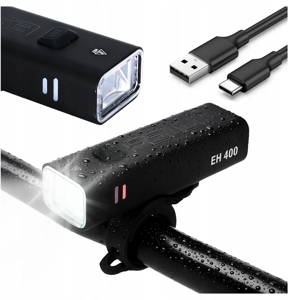Alogy DVIRAČIO LEMPAS PRIEKINIS LED žibintuvėlis, skirtas USB DVIRAČIO VARENUI GALINGAS 2000mah