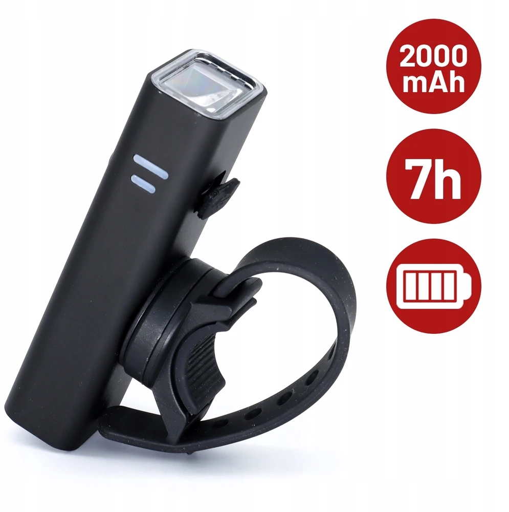 Alogy DVIRAČIO LEMPAS PRIEKINIS LED žibintuvėlis, skirtas USB DVIRAČIO VARENUI GALINGAS 2000mah