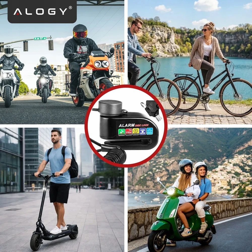 Alogy Dviračio signalizacijos užraktas, skirtas dviračio mopedo elektrinei apsaugai nuo vagystės