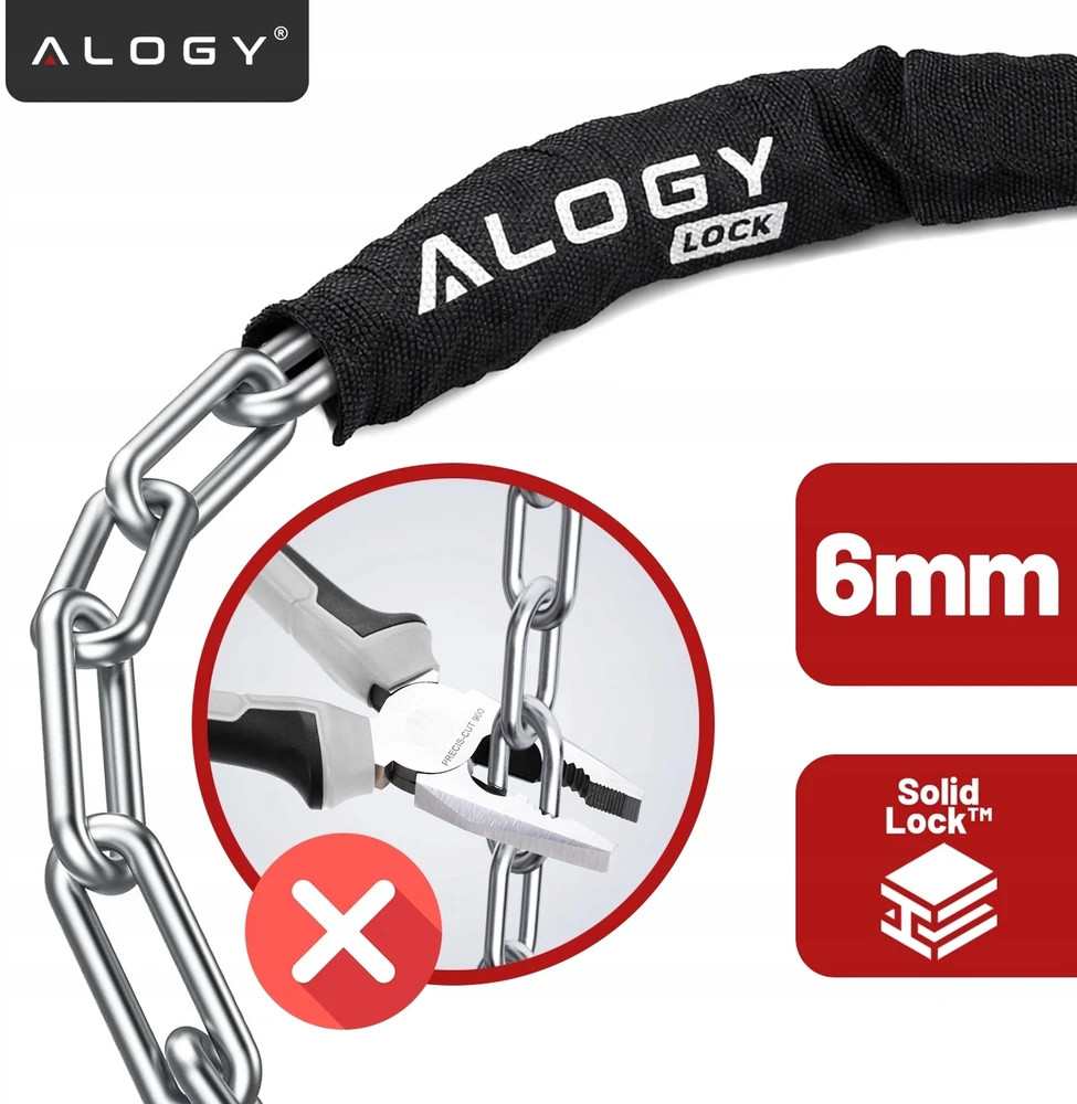 Alogy DVIRAČIO UŽRAKINĖ GRANDINĖ 1000/6V KODO LENGVA Tvirta APSAUGA