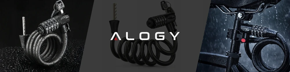 Alogy Dviračio užrakto trosas 120cm 10mm 2IN1 užraktas SU KODU IR RAKTU SU RANKENA