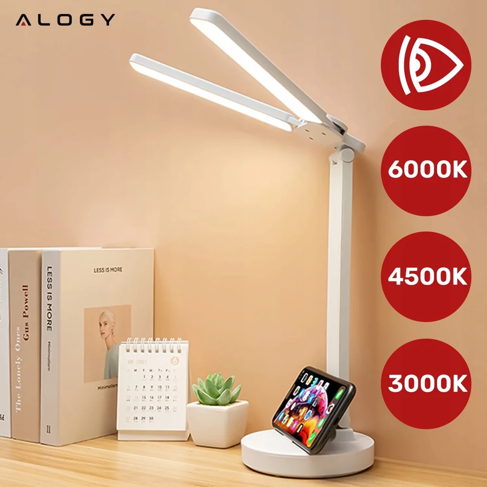 Alogy LED lempa, toršeras, USB telefono stovas