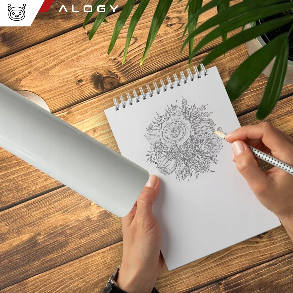Alogy Led stalinė lempa su žibintuvėliu, 1200mah, balta