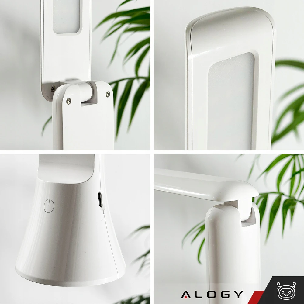 Alogy Led stalinė lempa su žibintuvėliu, 1200mah, balta