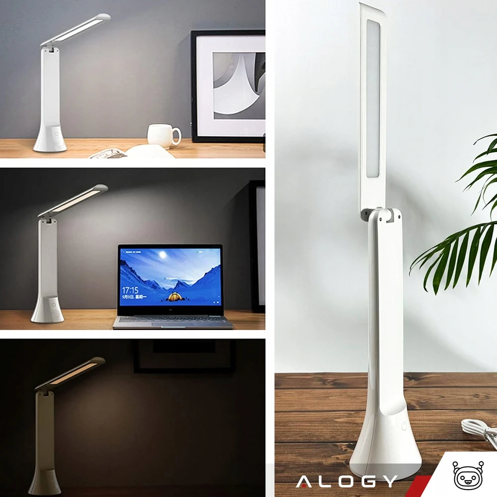 Alogy Led stalinė lempa su žibintuvėliu, 1200mah, balta